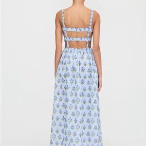 Hill House Anita Nap Dress Floral Blue Strappy Dress